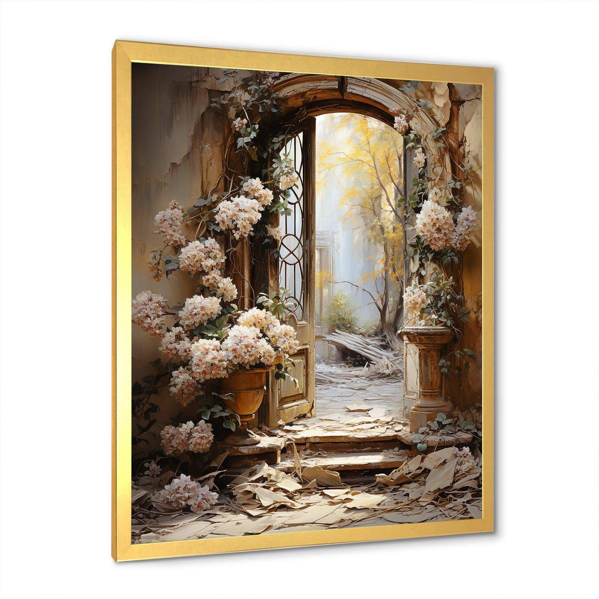 Ancient Ruins blooms I - Fashion Canvas Wall Art