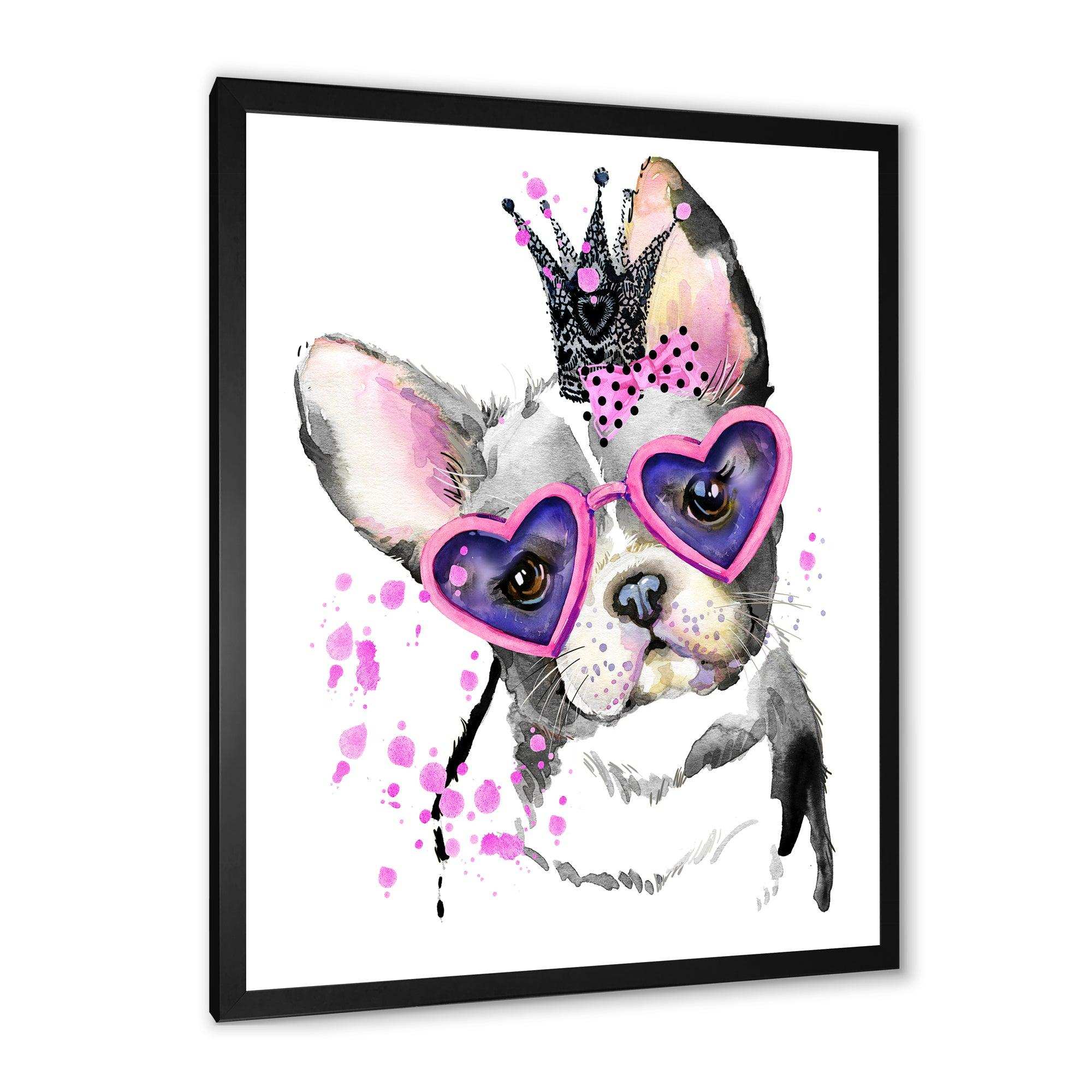 Sweet Funny Dog with Glasses