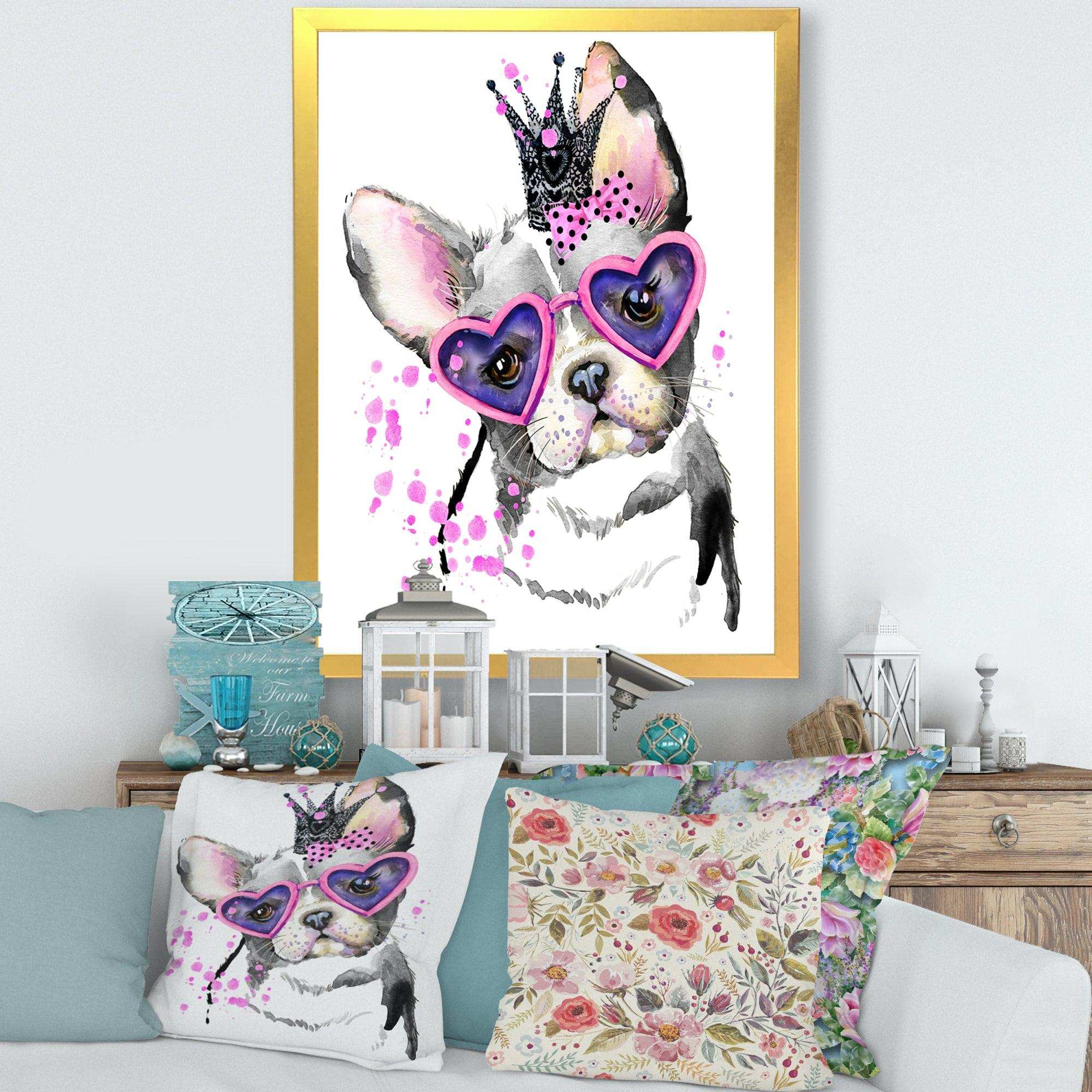 Sweet Funny Dog with Glasses