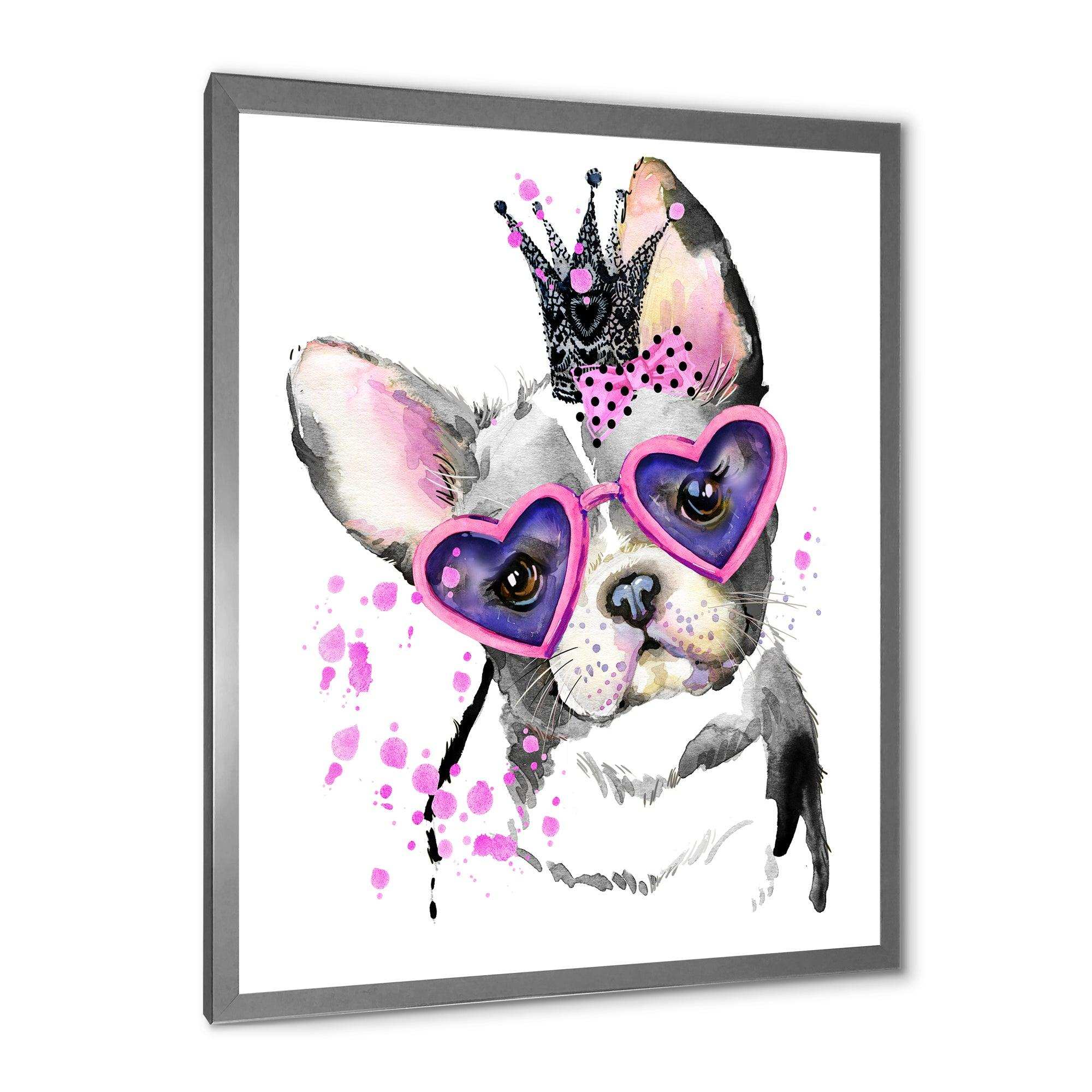 Sweet Funny Dog with Glasses