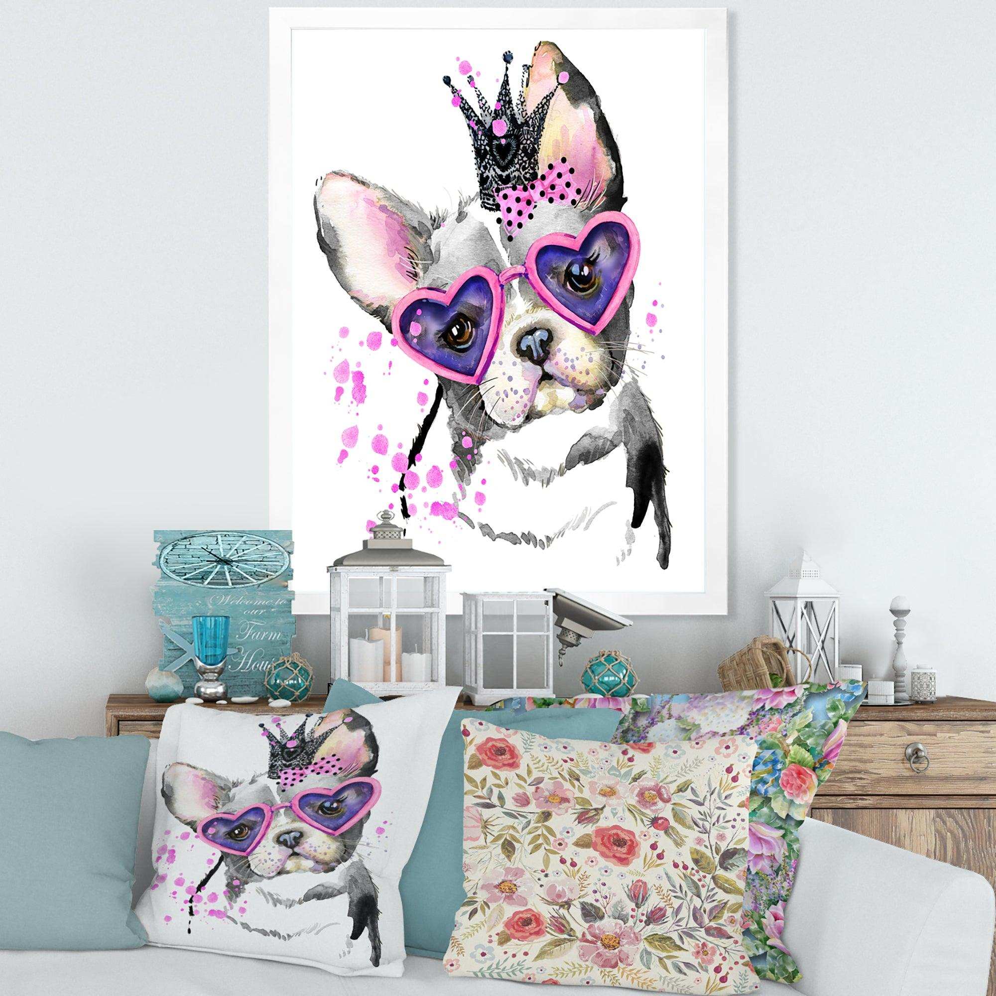 Sweet Funny Dog with Glasses