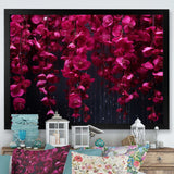 Pink and black Blossom Cascade fuschia flowers - Floral Canvas Wall Art