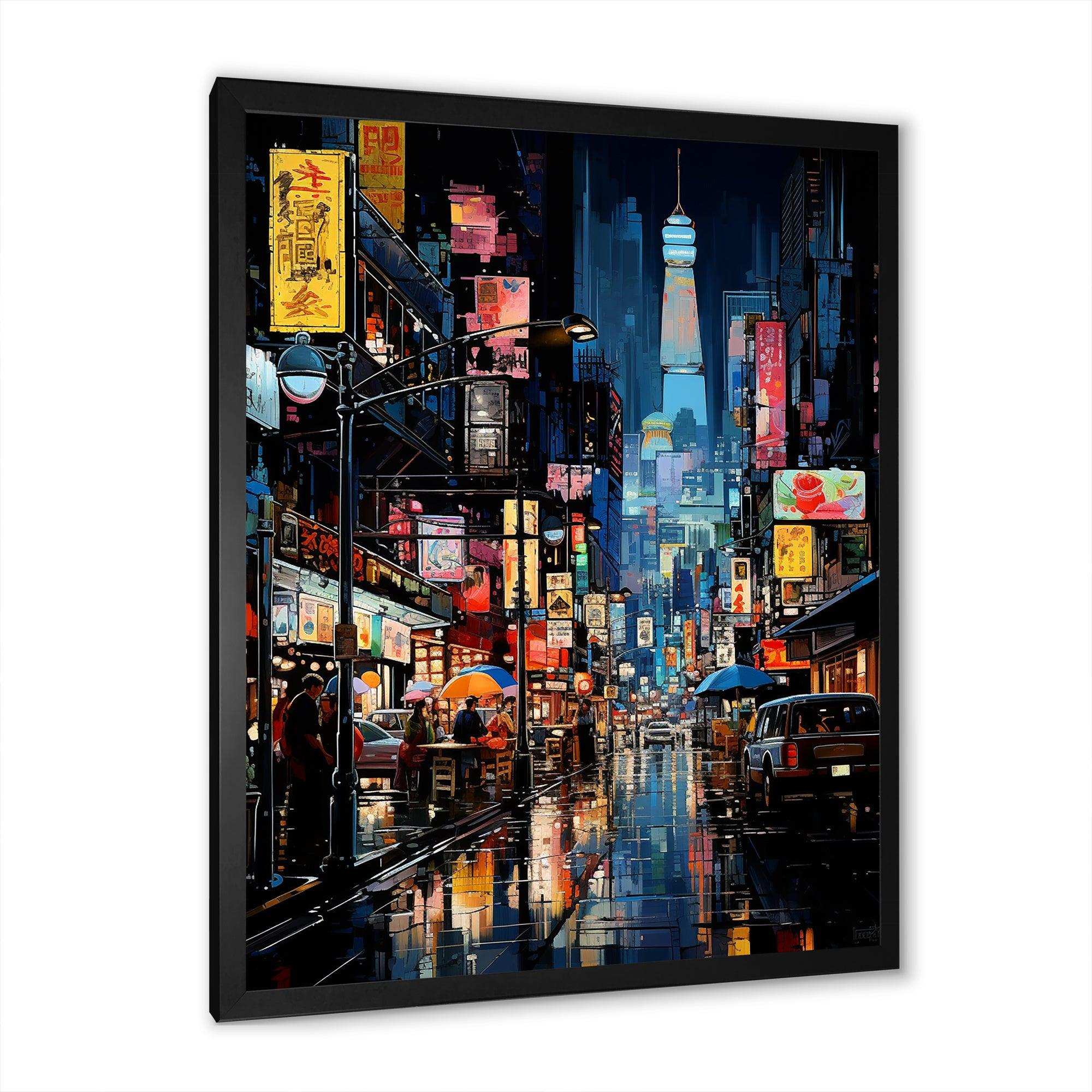 Japon Street art alleyway II - Landscapes Canvas Wall Art