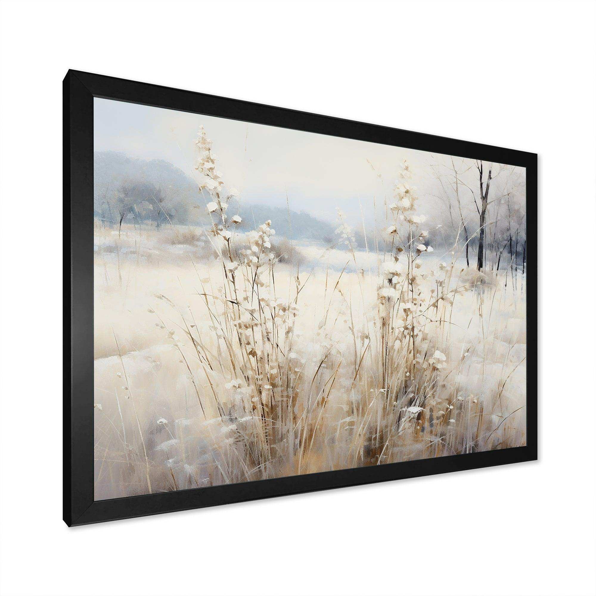Winter Meadow View calmness I - Landscapes Canvas Wall Art
