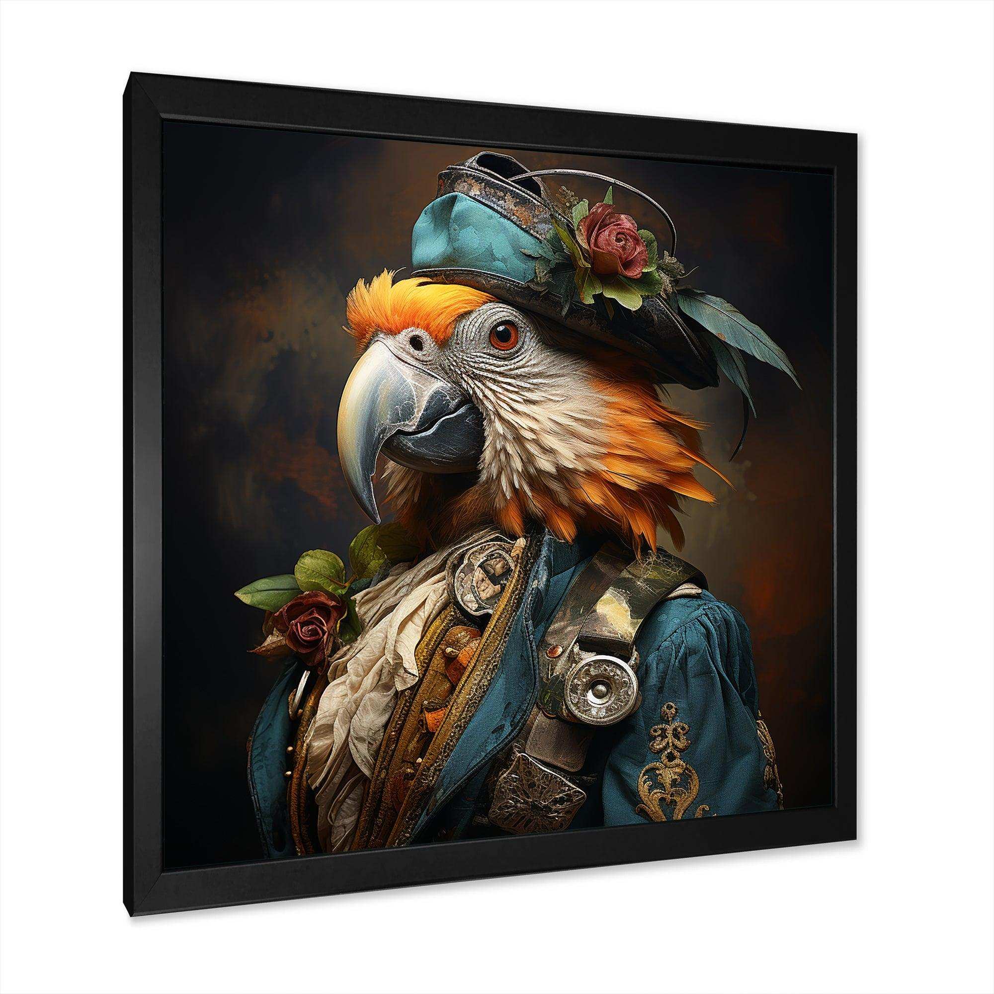 Pirates Parrot feathered buccaneer I - People Canvas Wall Art