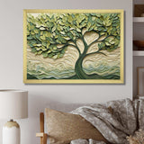 Tree American Basswood collage 3 - Landscapes Canvas Wall Art