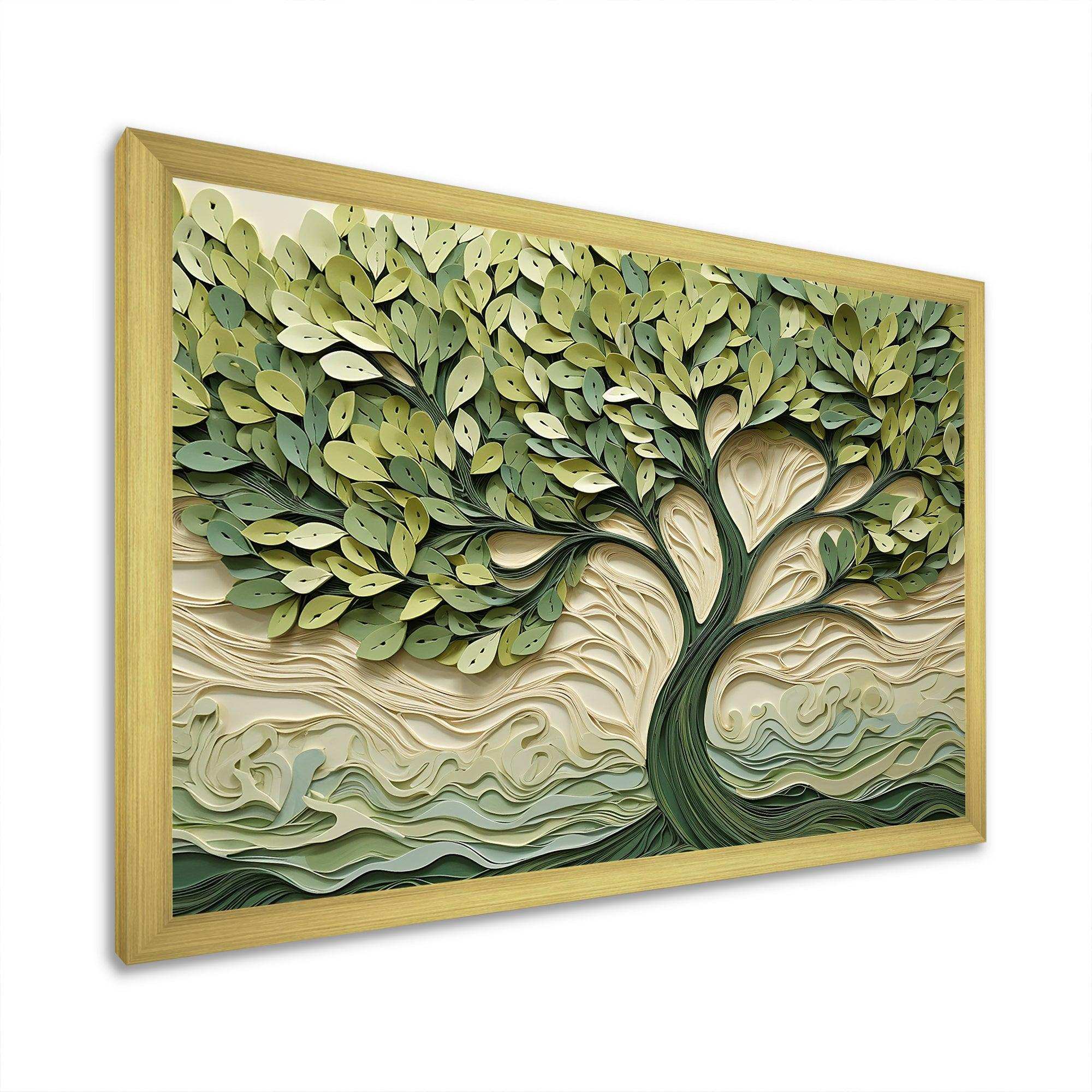 Tree American Basswood collage 3 - Landscapes Canvas Wall Art