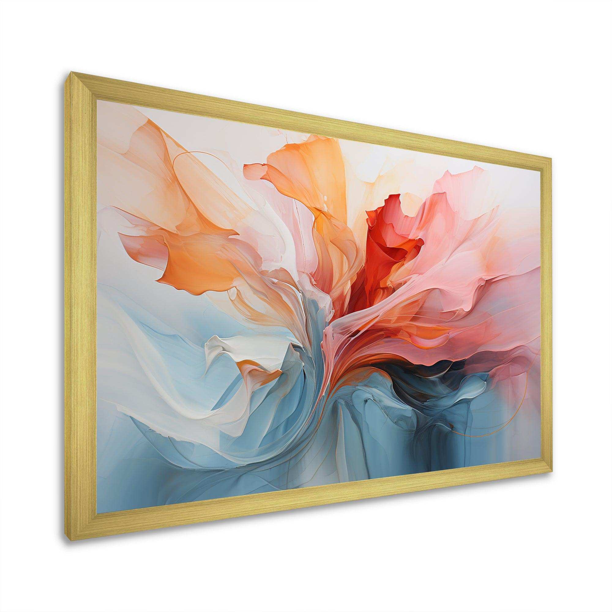 Pink and blue soothing swirls II - Abstract Canvas Wall Art