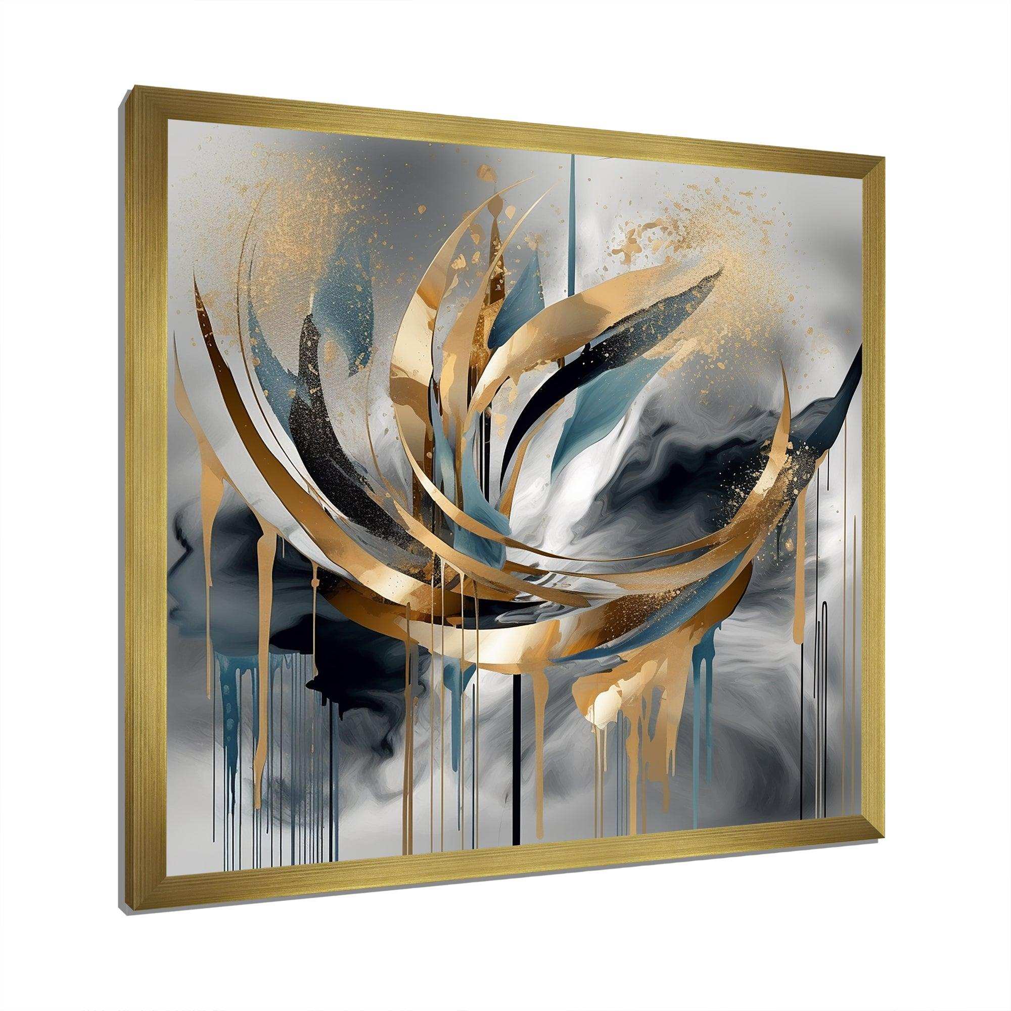 Abstract shapes and infinity lines  III - Abstract Canvas Wall Art