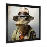 Countryside alligator in suit  I - Crocodile Canvas Wall Art