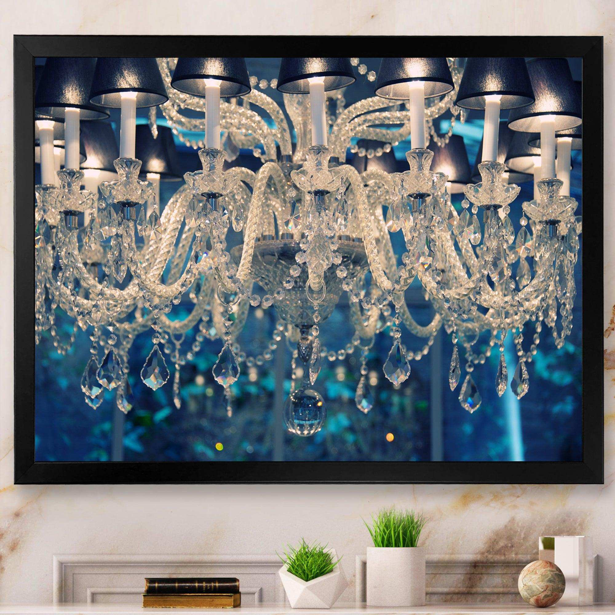 Blue Vintage Crystal Chandelier