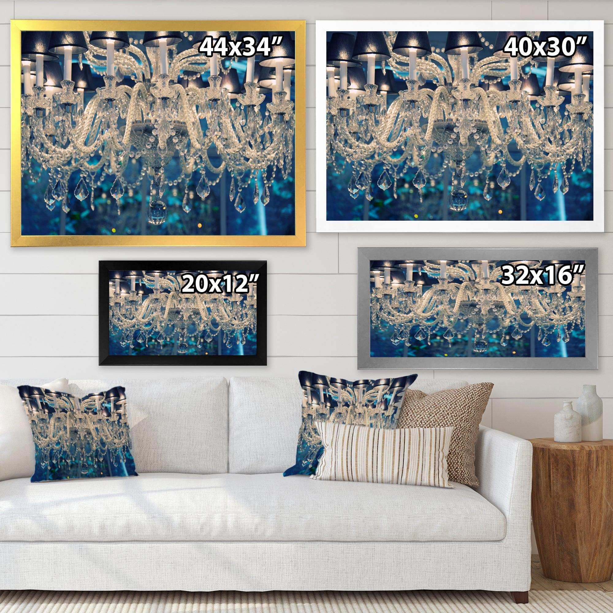 Blue Vintage Crystal Chandelier