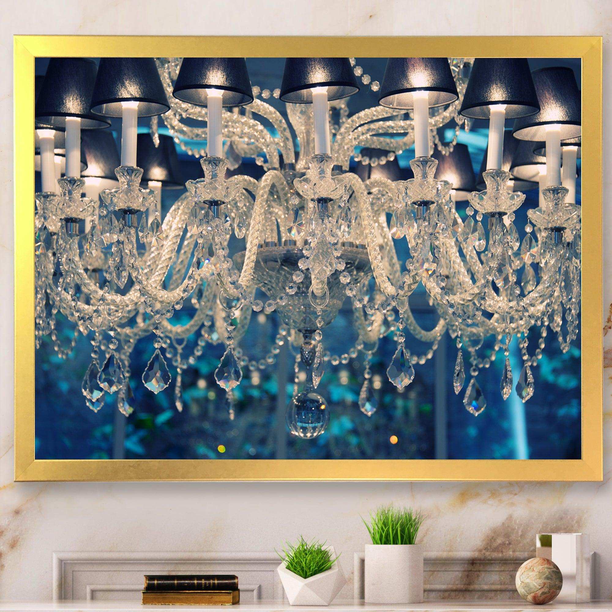 Blue Vintage Crystal Chandelier