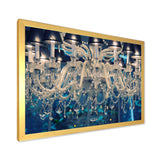 Blue Vintage Crystal Chandelier