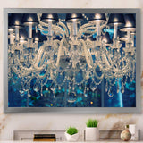 Blue Vintage Crystal Chandelier