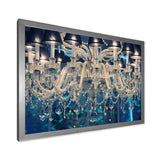 Blue Vintage Crystal Chandelier