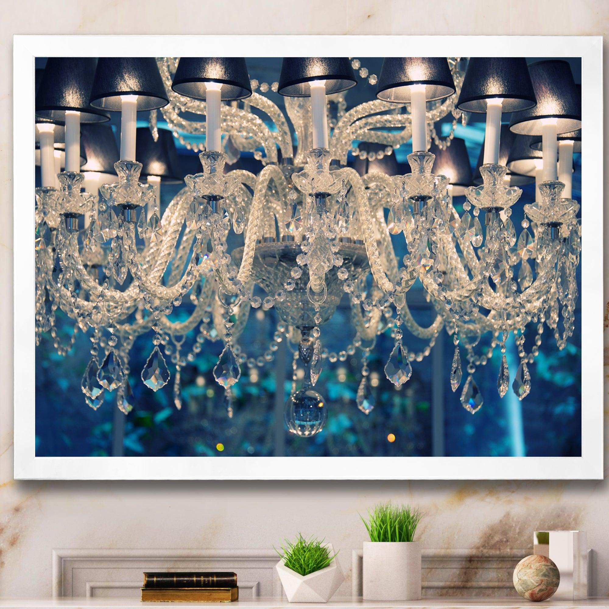 Blue Vintage Crystal Chandelier