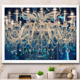 Blue Vintage Crystal Chandelier