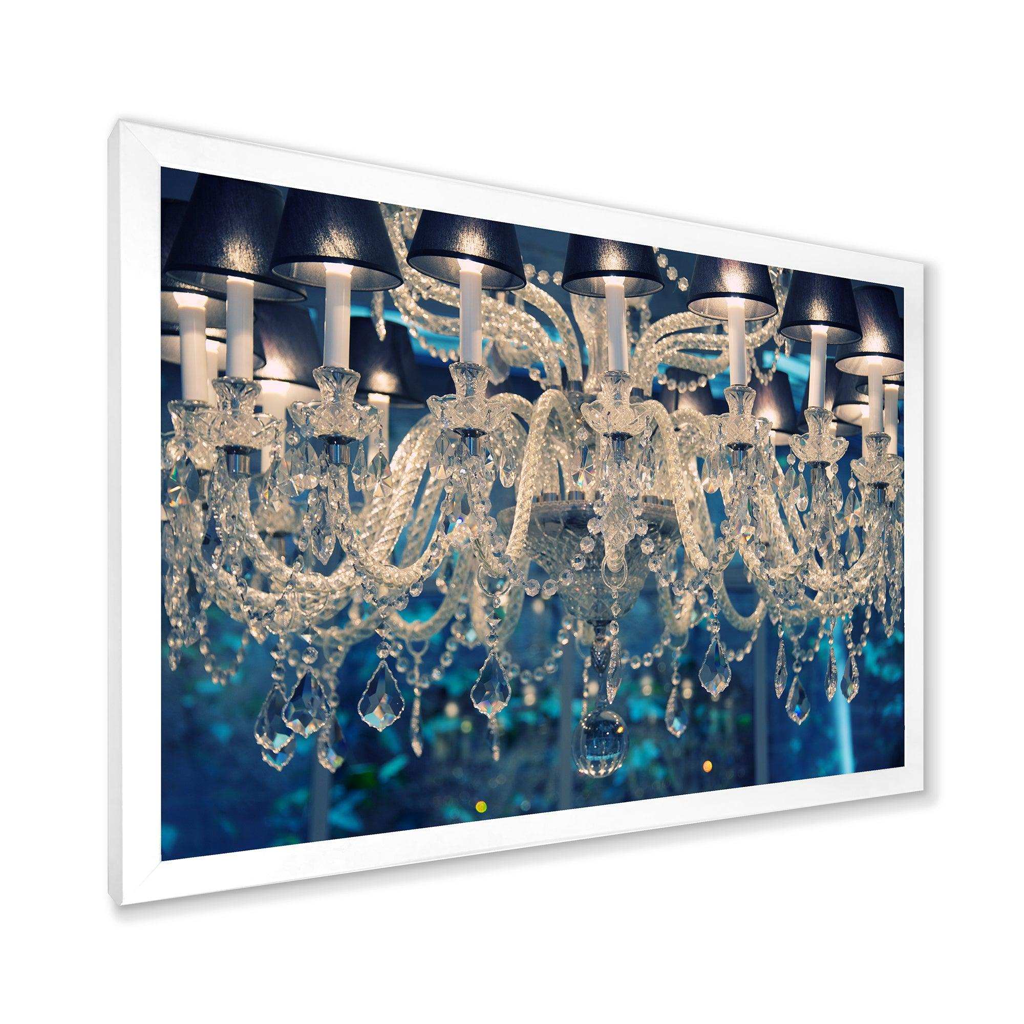 Blue Vintage Crystal Chandelier