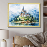 Middle Ages Castle mountains - Architecture Canvas Wall Art