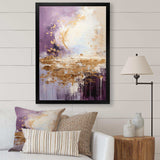 Purple and gold mountain landscape III - Landscapes Canvas Wall Art