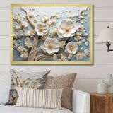 White Orchid Tree Garden Of Branches 9 - Floral Canvas Wall Art