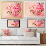 Peony Flowers against Scribbled Back