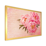 Peony Flowers against Scribbled Back
