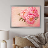 Peony Flowers against Scribbled Back