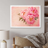 Peony Flowers against Scribbled Back
