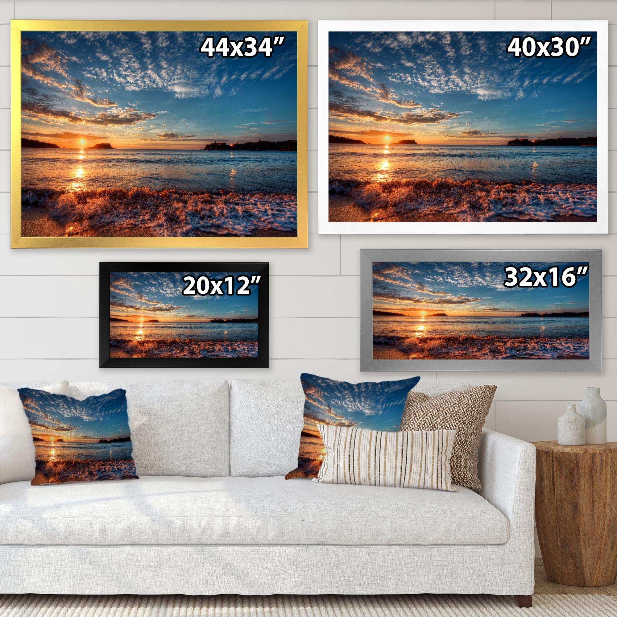 Tranquil Beach and Whimsical Clouds