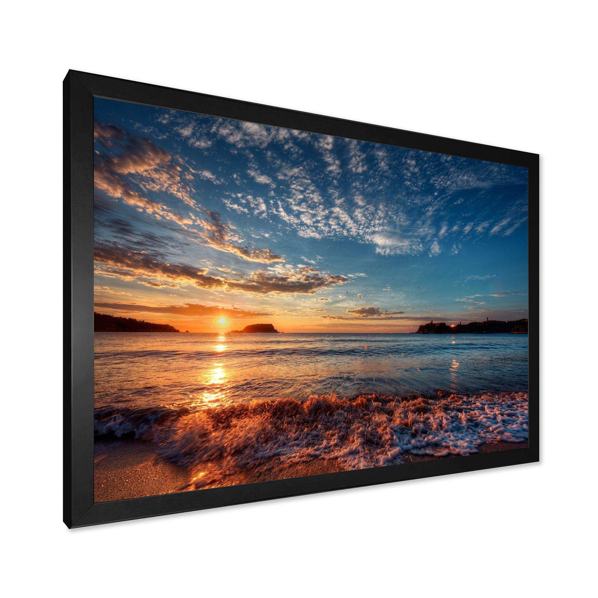 Tranquil Beach and Whimsical Clouds