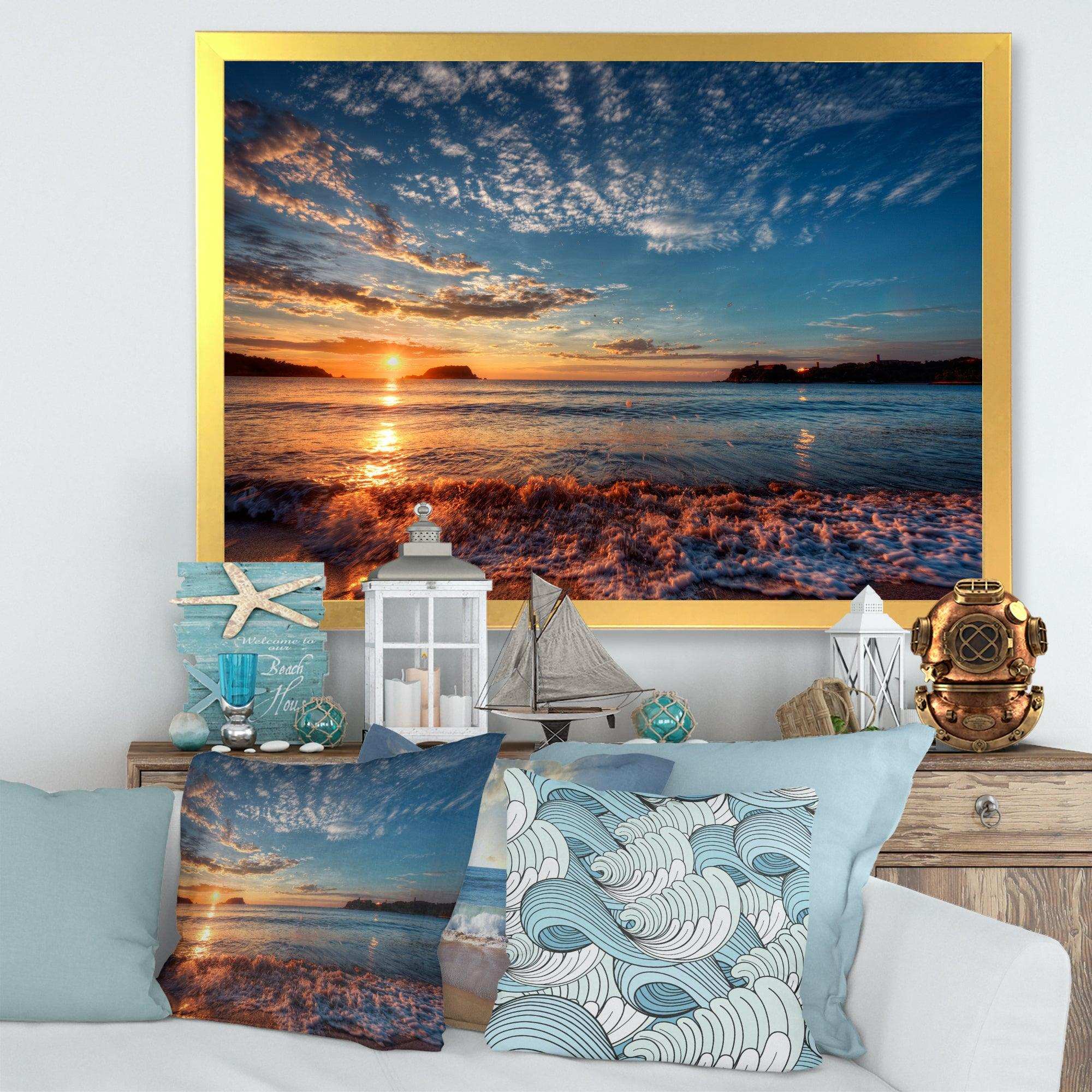 Tranquil Beach and Whimsical Clouds