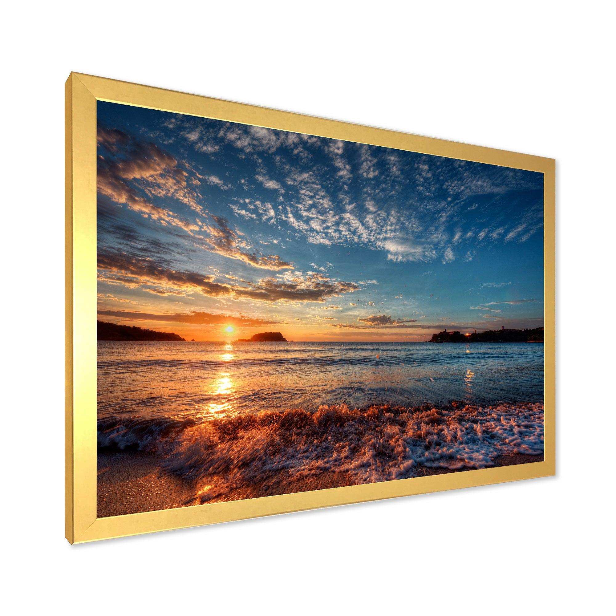 Tranquil Beach and Whimsical Clouds