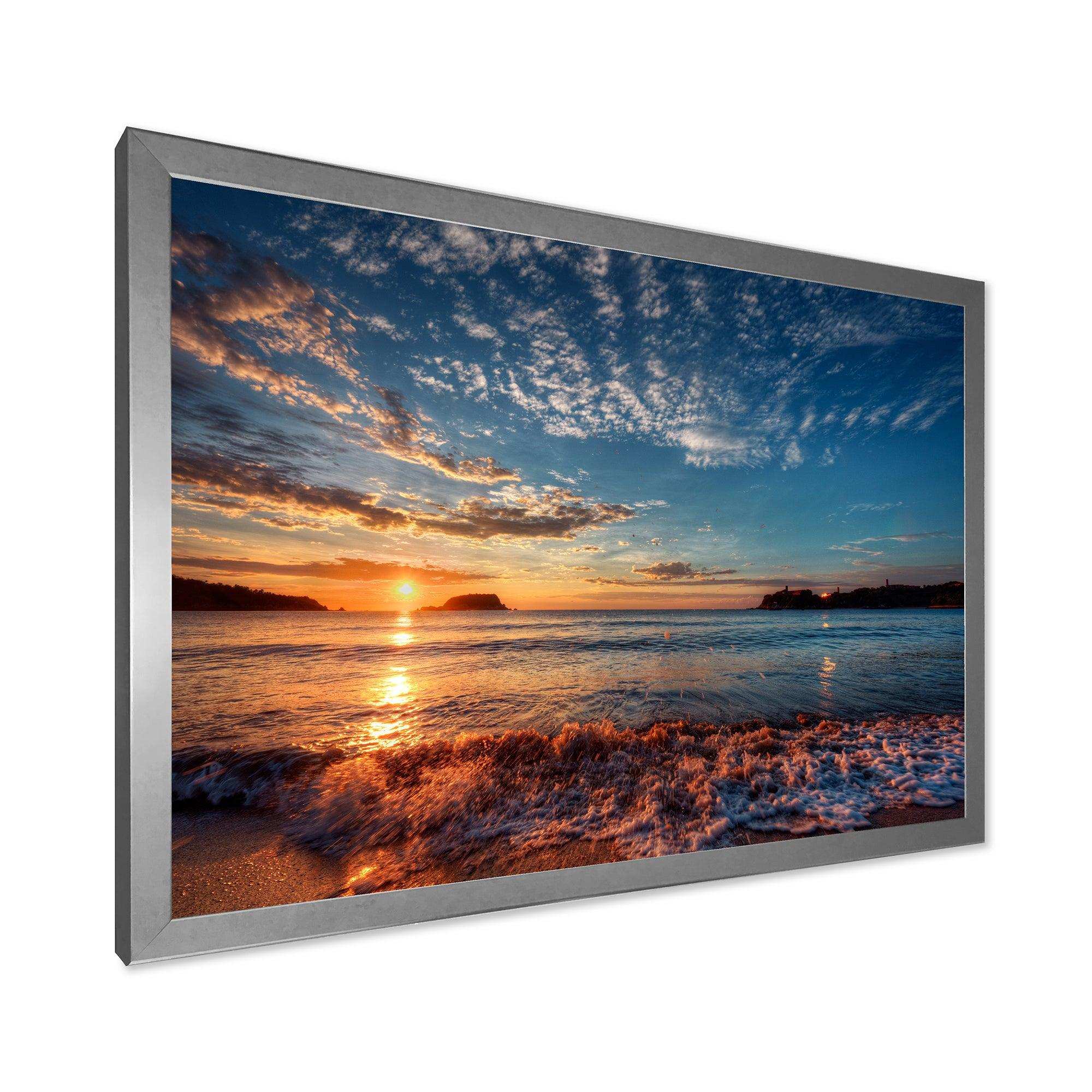 Tranquil Beach and Whimsical Clouds