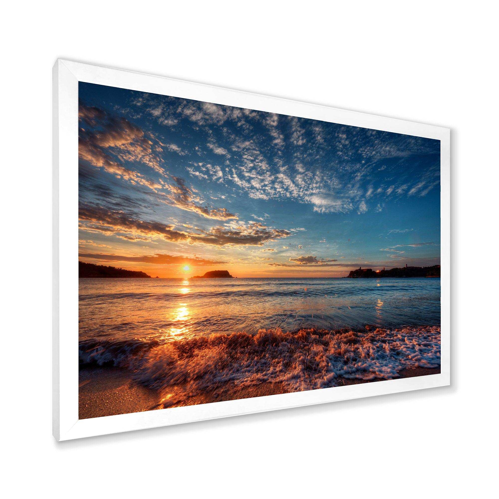 Tranquil Beach and Whimsical Clouds