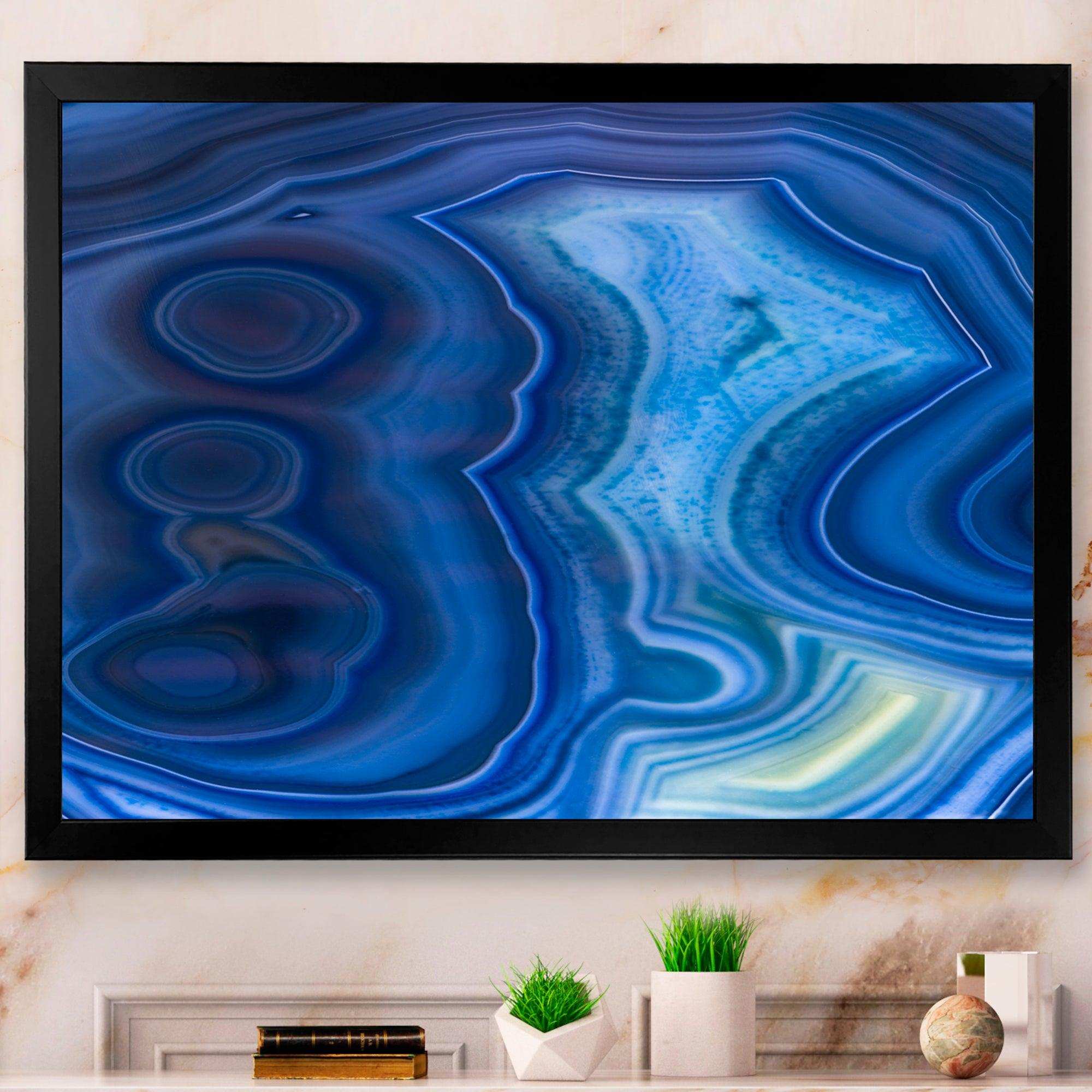 Blue Agate Stone Design