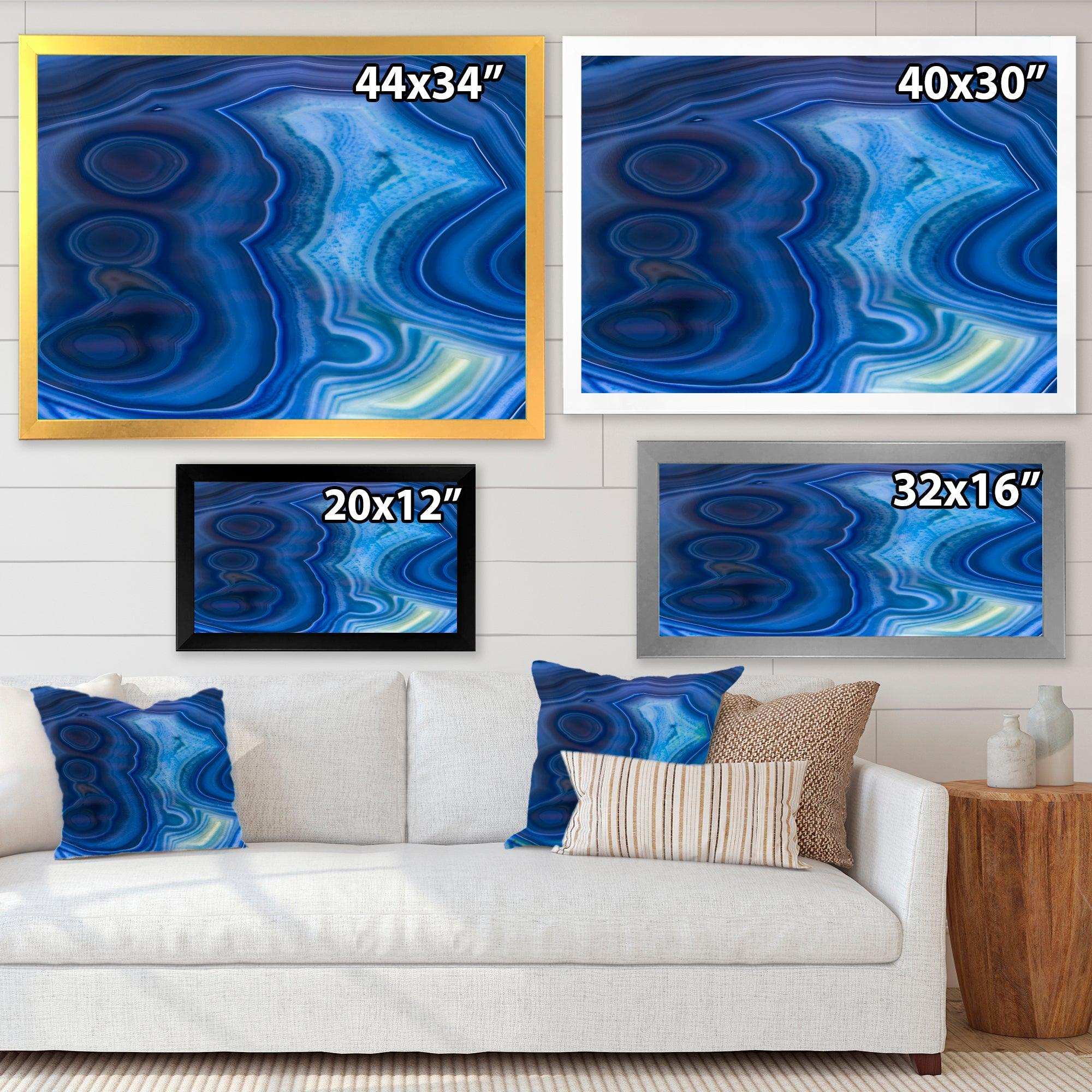 Blue Agate Stone Design