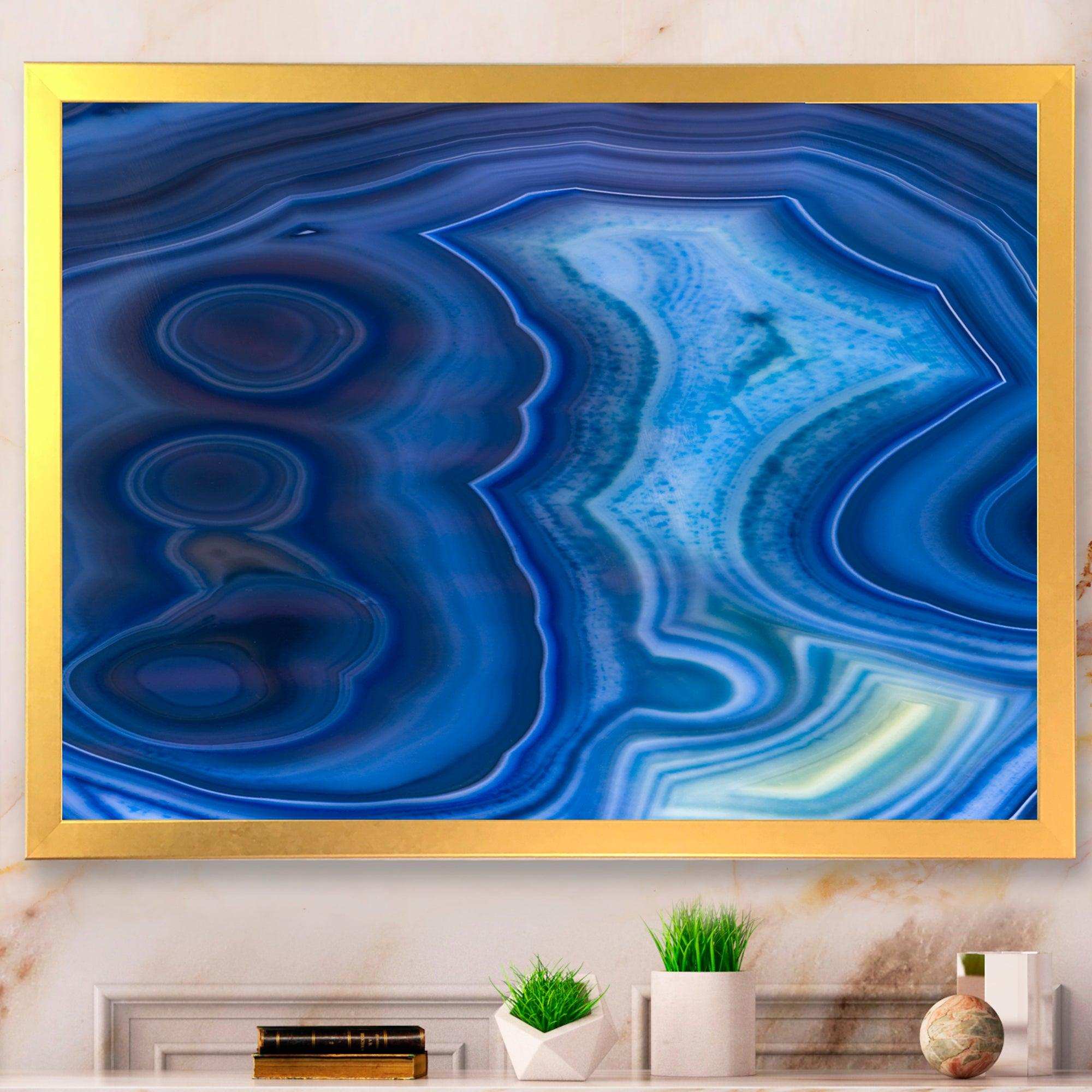 Blue Agate Stone Design