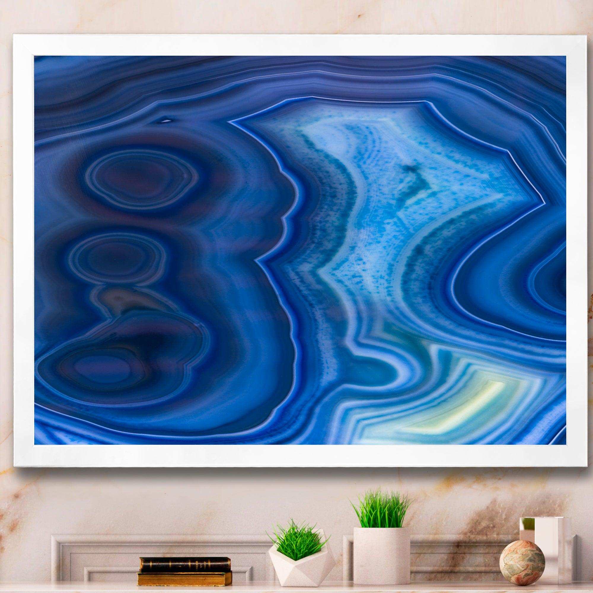 Blue Agate Stone Design