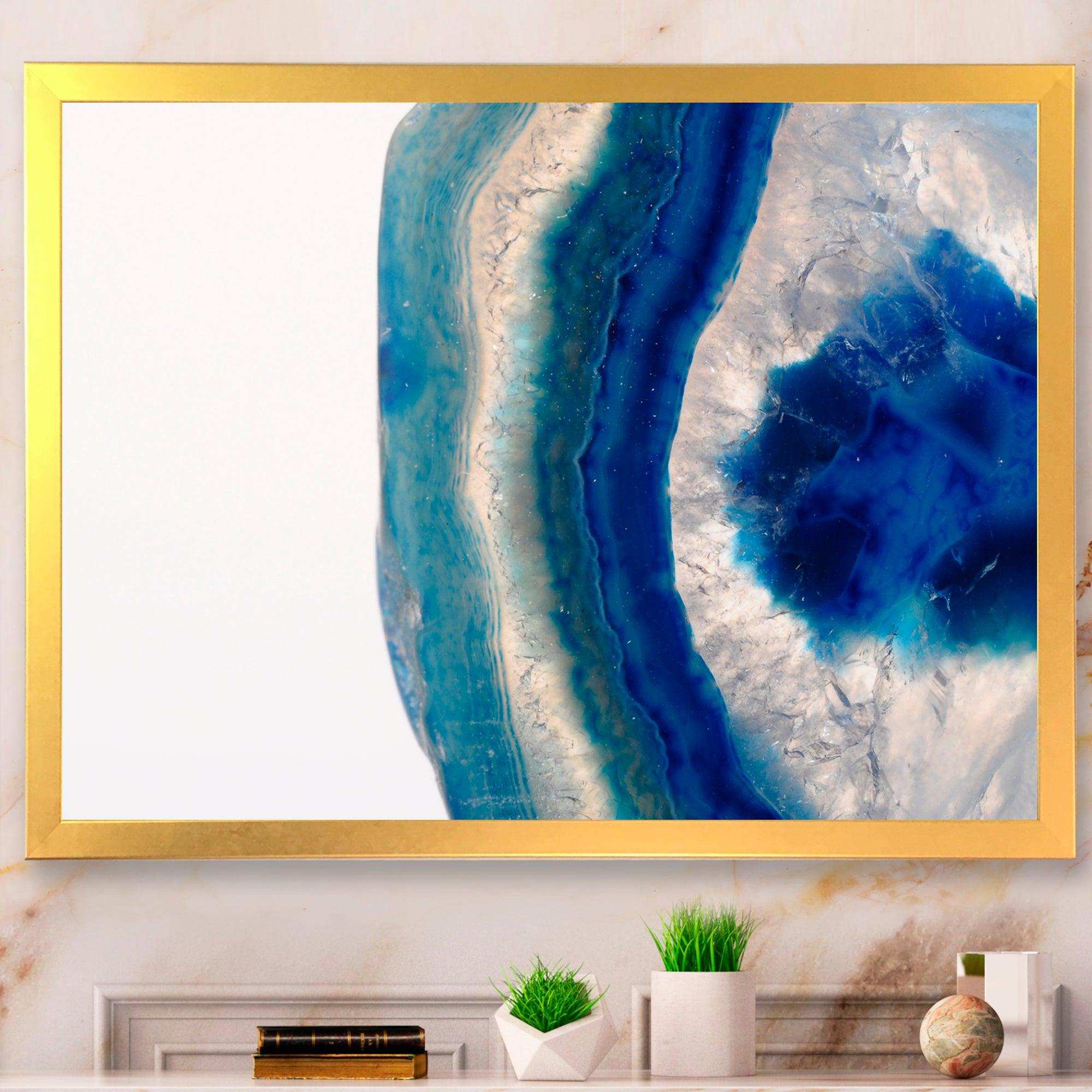 Macro of Blue Agate Stone