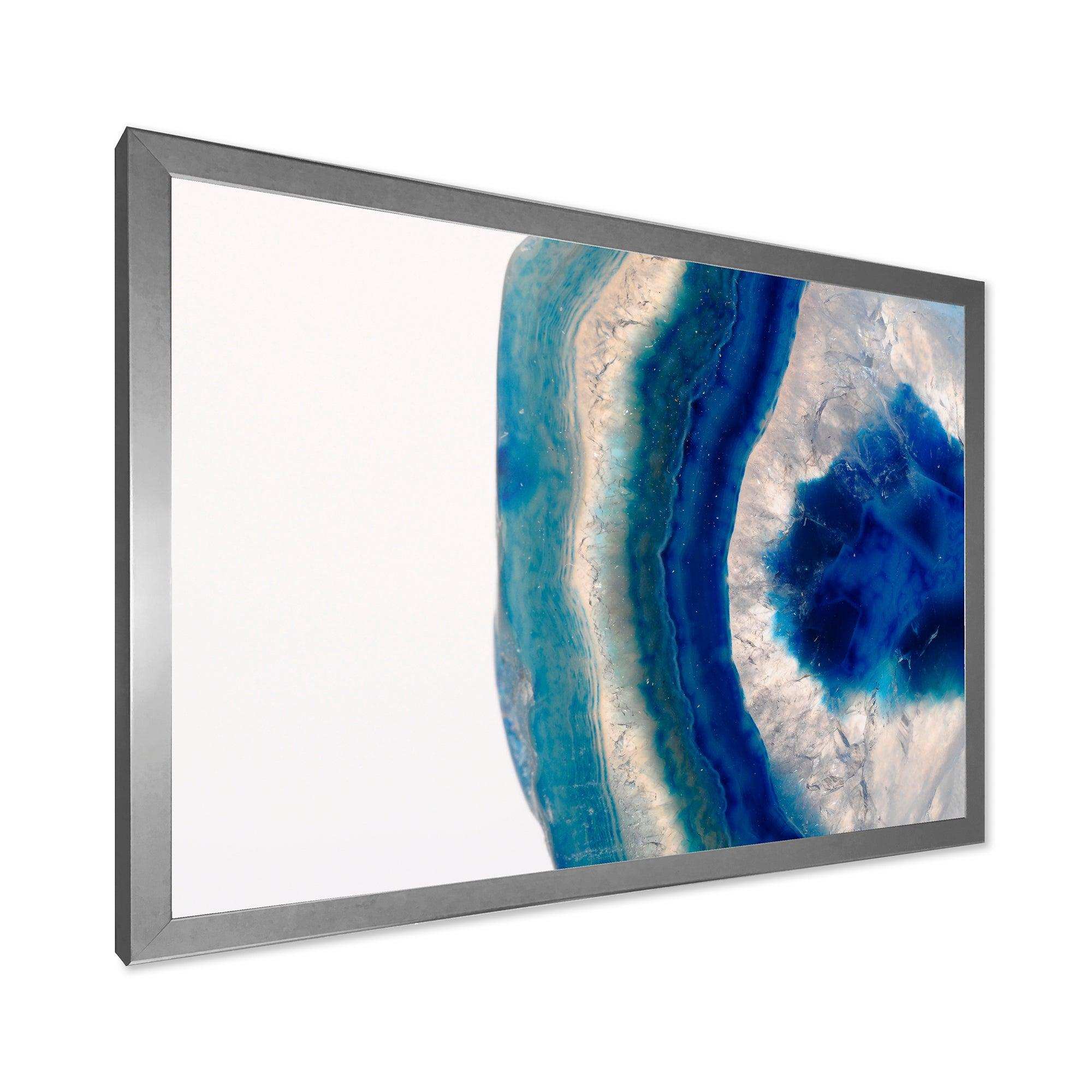 Macro of Blue Agate Stone