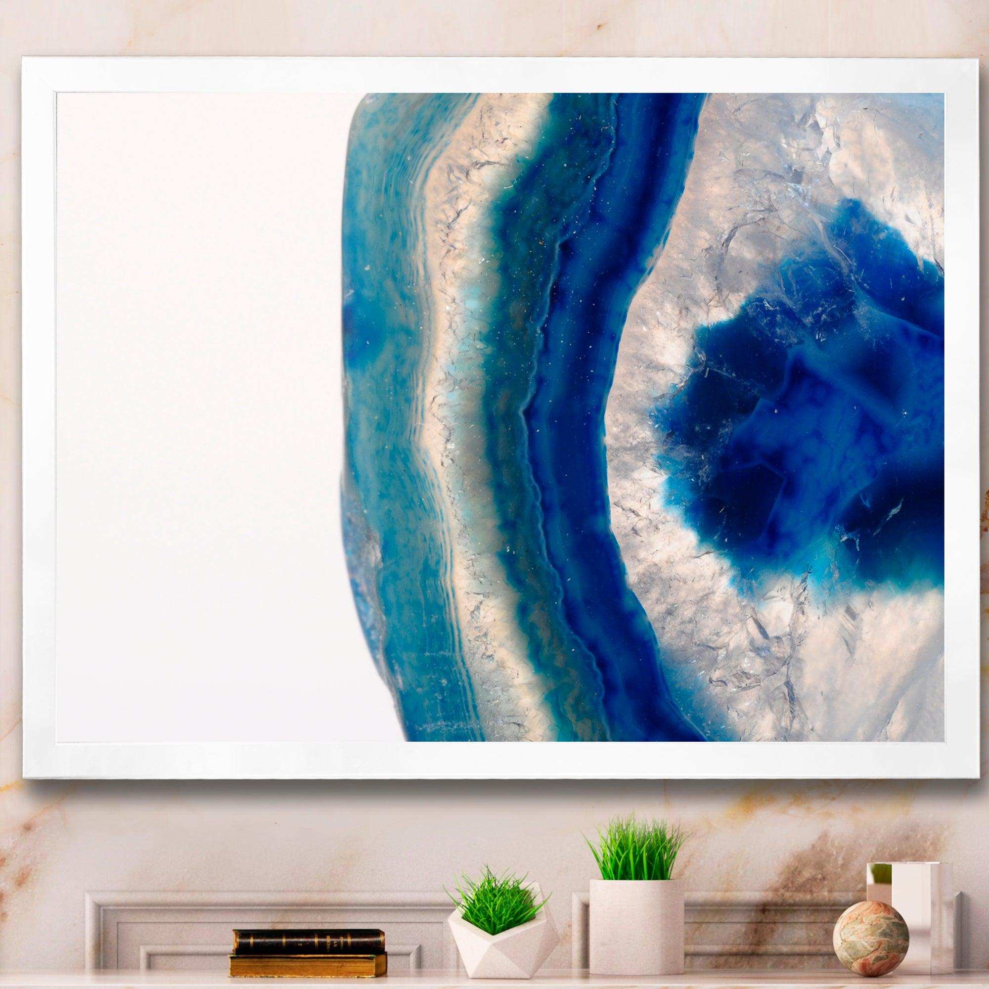 Macro of Blue Agate Stone