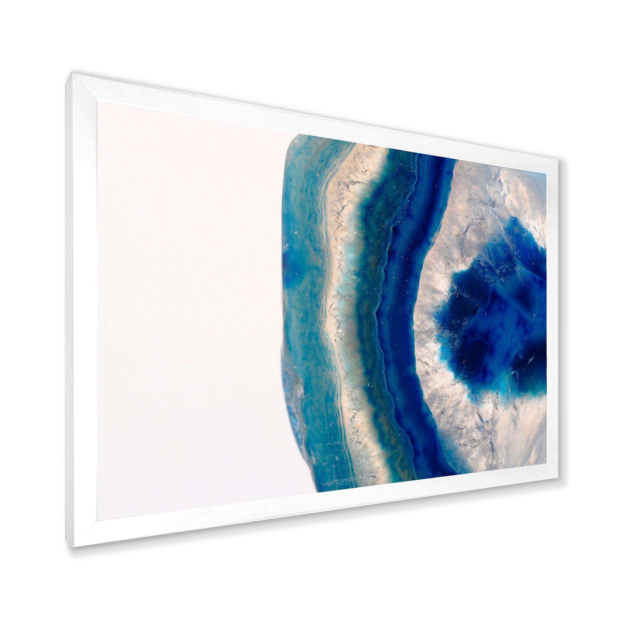 Macro of Blue Agate Stone