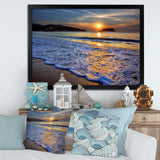 Calm Seashore with Blue Waves