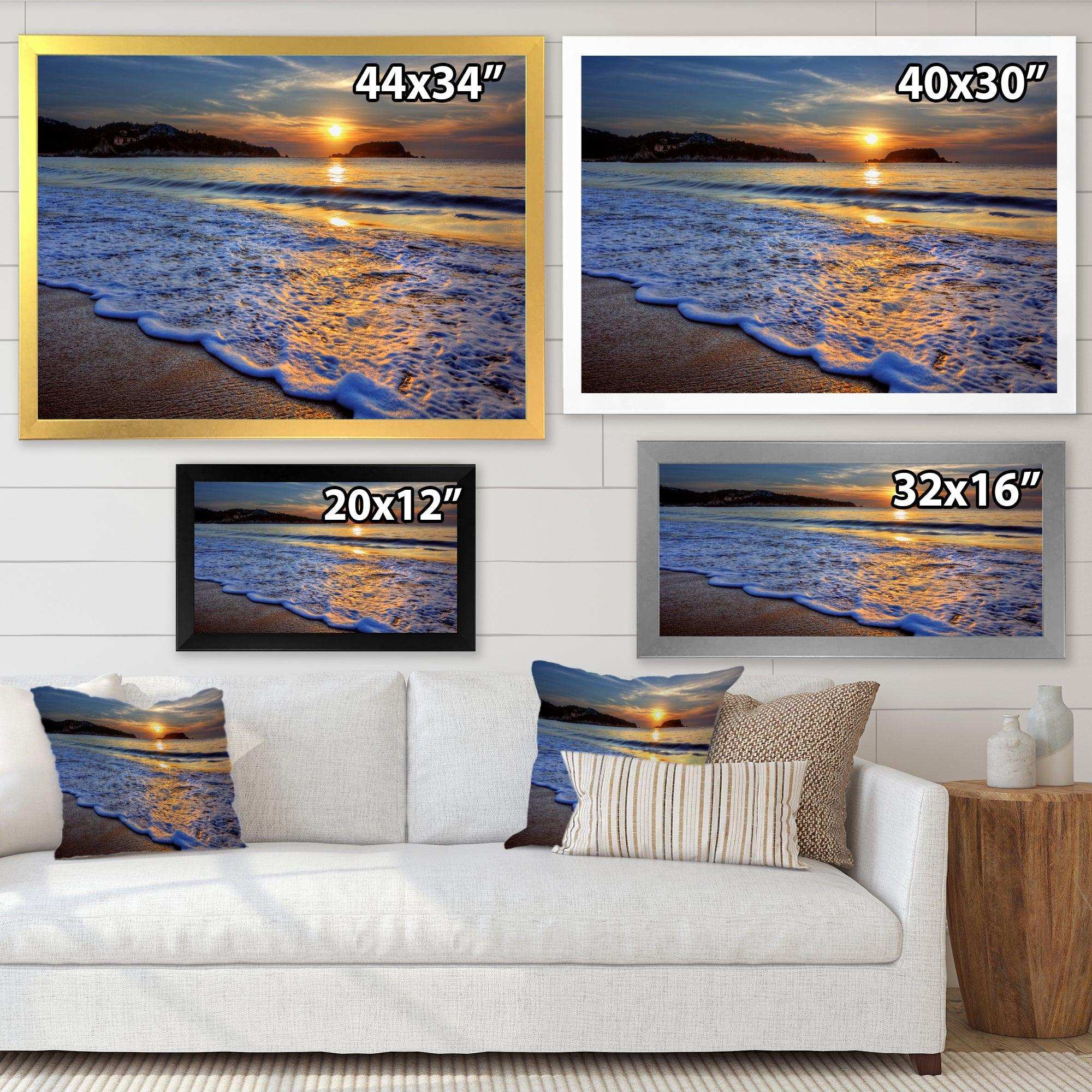 Calm Seashore with Blue Waves