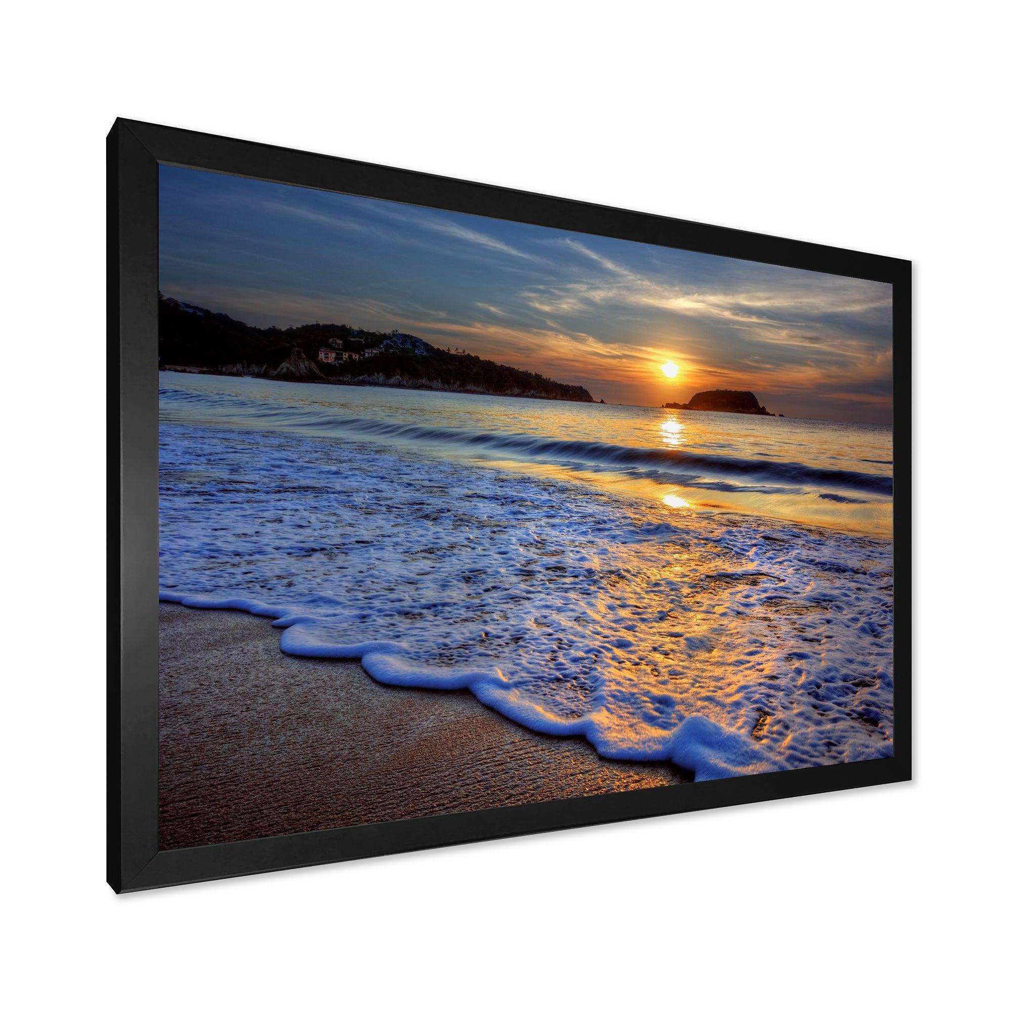 Calm Seashore with Blue Waves