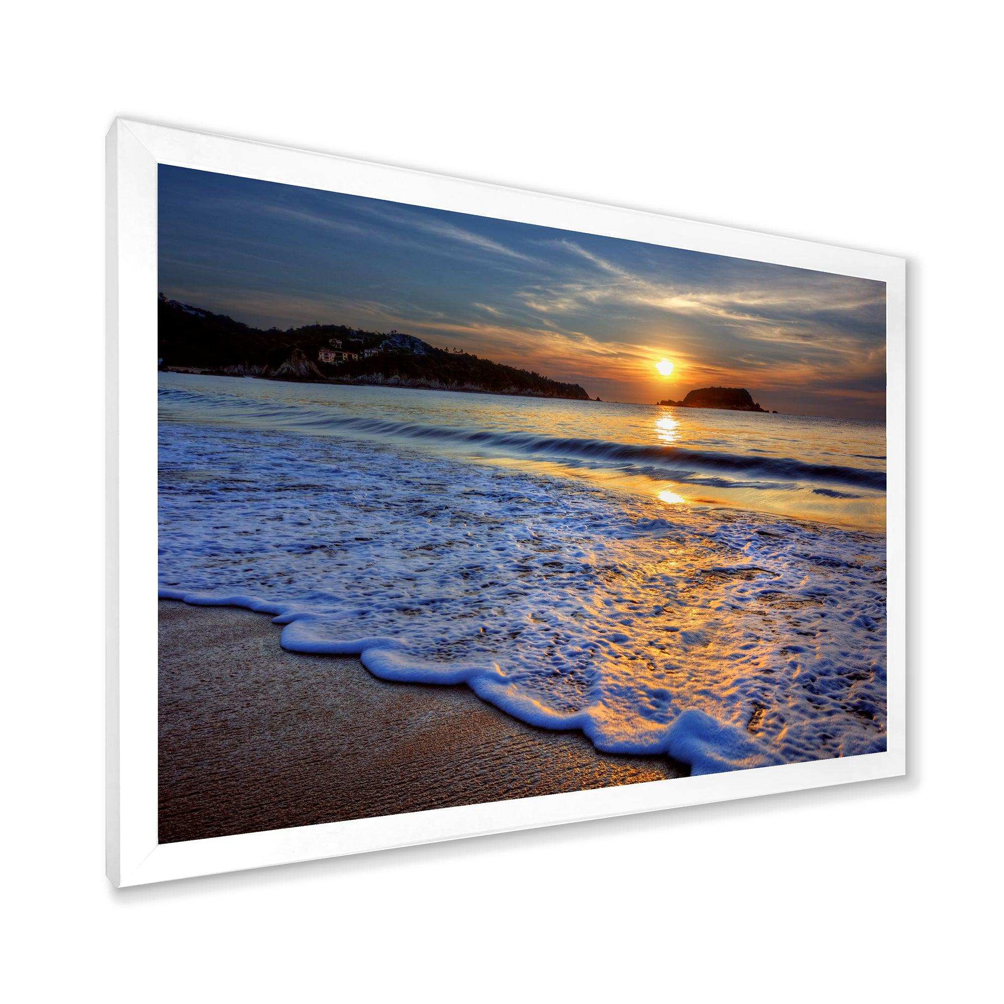 Calm Seashore with Blue Waves