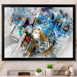 Motorcycle Headlight Watercolor