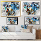 Motorcycle Headlight Watercolor